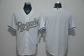 Kansas City Royals Blank White New Cool Base Gold Program Stitched Baseball Jersey,baseball caps,new era cap wholesale,wholesale hats